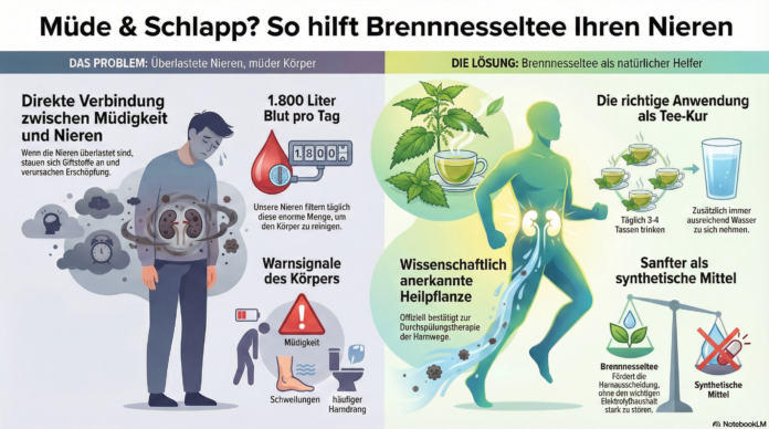 Müde und schlapp Deine Nieren brauchen Unterstützung – so entgiftest du deinen Körper mit Brennnessel natürlich