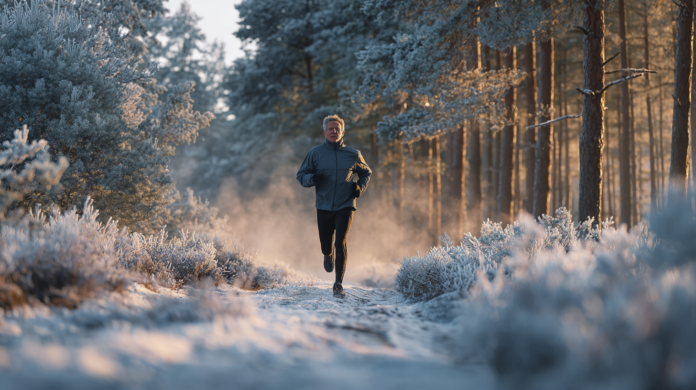Winterlauf im Schnee Warum Nasen­atmung Ihre Lunge vor Kälteschäden schützt