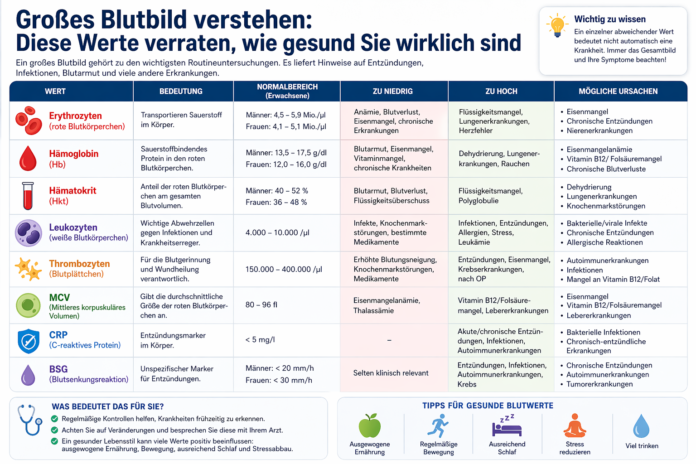 Großes Blutbild verstehen Diese Werte verraten, wie gesund Sie wirklich sind Großes Blutbild verstehen Diese Werte verraten, wie gesund Sie wirklich sind